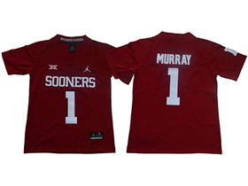 Oklahoma Sooners #1 Kyler Murray Youth Red College Football Jersey