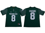 Michigan State Spartans #8 Kirk Cousins Green College Football Jersey