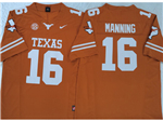 Texas Longhorns #16 Arch Manning Orange College Football F.U.S.E. Limited Jersey