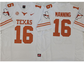 Texas Longhorns #16 Arch Manning White College Football F.U.S.E. Limited Jersey