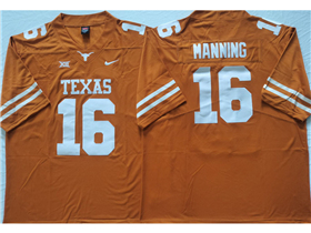 Texas Longhorns #16 Arch Manning Orange College Football Jersey