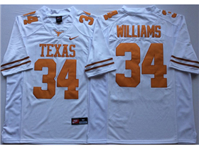 Texas Longhorns #34 Ricky Williams White College Football Jersey