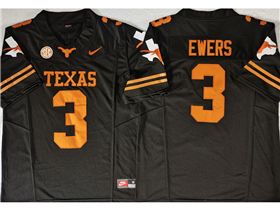 Texas Longhorns #3 Quinn Ewers Black College Football F.U.S.E. Limited Jersey