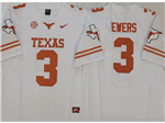 Texas Longhorns #3 Quinn Ewers White College Football F.U.S.E. Limited Jersey