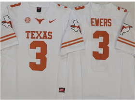 Texas Longhorns #3 Quinn Ewers White College Football F.U.S.E. Limited Jersey