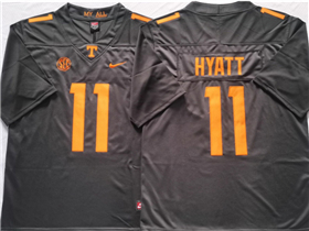 Tennessee Volunteers #11 Jalin Hyatt Dark Gray College Football Jersey