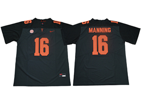 Tennessee Volunteers #16 Peyton Manning Dark Gray College Football Jersey