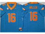 Tennessee Volunteers #16 Morgan Wallen Blue College Football F.U.S.E. Limited Jersey