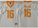 Tennessee Volunteers #16 Morgan Wallen White College Football Jersey