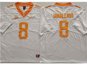 Tennessee Volunteers #8 Nico Iamaleava White College Football Jersey