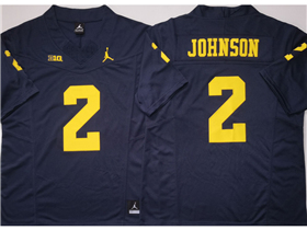 Michigan Wolverines #2 Will Johnson Navy College Football F.U.S.E. Limited Jersey