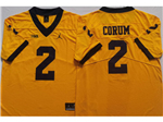 Michigan Wolverines #2 Blake Corum Gold College Football Jersey