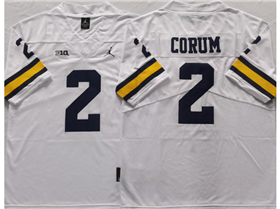 Michigan Wolverines #2 Blake Corum White College Football Jersey