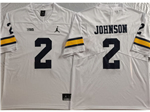 Michigan Wolverines #2 Will Johnson White College Football Jersey