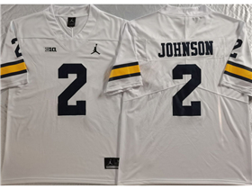 Michigan Wolverines #2 Will Johnson White College Football Jersey