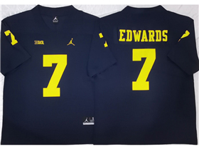 Michigan Wolverines #7 Donovan Edwards Navy College Football Jersey