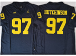 Michigan Wolverines #97 Aidan Hutchinson Navy College Football F.U.S.E. Limited Jersey