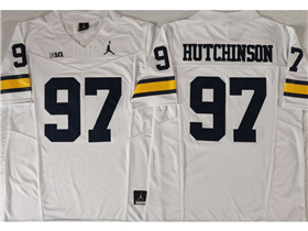 Michigan Wolverines #97 Aidan Hutchinson White College Football F.U.S.E. Limited Jersey