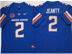 Boise State Broncos #2 Ashton Jeanty Blue College Football F.U.S.E. Limited Jersey