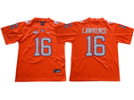 Clemson Tigers #16 Trevor Lawrence Orange College Football Jersey