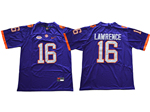 Clemson Tigers #16 Trevor Lawrence Purple College Football Jersey