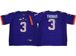 Clemson Tigers #3 Xavier Thomas Purple College Football Jersey