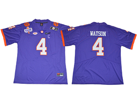 Clemson Tigers #4 Deshaun Watson Purple College Football Jersey