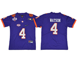 Clemson Tigers #4 Deshaun Watson Youth Purple College Football Jersey