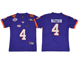 Clemson Tigers #4 Deshaun Watson Youth Purple College Football Jersey