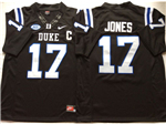 Duke Blue Devils #17 Daniel Jones Black College Football Jersey