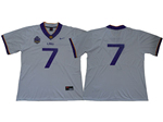 LSU Tigers #7 White 125th Season College Football Jersey