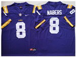 LSU Tigers #8 Malik Nabers Purple College Football Jersey