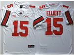 Ohio State Buckeyes #15 Ezekiel Elliott White College Football Jersey