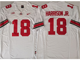 Ohio State Buckeyes #18 Marvin Harrison Jr. White College Football F.U.S.E. Limited Jersey