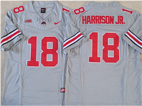 Ohio State Buckeyes #18 Marvin Harrison Jr. Gray College Football F.U.S.E. Limited Jersey