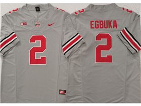 Ohio State Buckeyes #2 Emeka Egbuka Gray College Football F.U.S.E. Limited Jersey