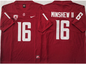 Washington State Cougars #16 Gardner Minshew Red College Football Jersey