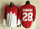 1972 Summit Series Team Canada #28 Bobby Clarke CCM Vintage Red Hockey Jersey