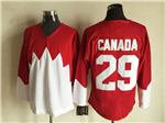 1972 Summit Series Team Canada #29 Ken Dryden CCM Vintage Red Hockey Jersey