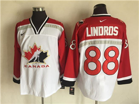 1998 Winter Olympics Team Canada #88 Eric Lindros CCM Vintage White Hockey Jersey