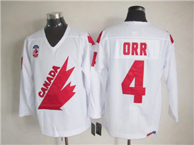 1991 Canada Cup Team Canada #4 Bobby Orr CCM Vintage White Hockey Jersey