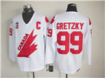 1991 Canada Cup Team Canada #99 Wayne Gretzky CCM Vintage White Hockey Jersey