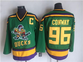 The Mighty Ducks #96 Charlie Conway CCM Green Movie Jersey