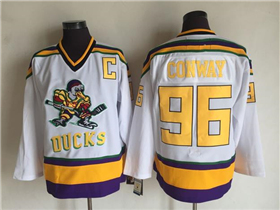 The Mighty Ducks #96 Charlie Conway CCM White Movie Jersey