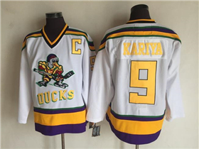 The Mighty Ducks #9 Paul Kariya CCM White Movie Jersey