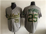 Oakland Athletics #25 Mark McGwire Throwback Gray Jersey