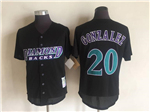 Arizona Diamondbacks #20 Luis Gonzalez Throwback Black Mesh Batting Practice Jersey