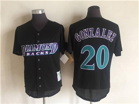 Arizona Diamondbacks #20 Luis Gonzalez Throwback Black Mesh Batting Practice Jersey