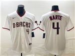 Arizona Diamondbacks #4 Ketel Marte White Cool Base Jersey