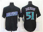 Arizona Diamondbacks #51 Randy Johnson Throwback Black Mesh Batting Practice Jersey